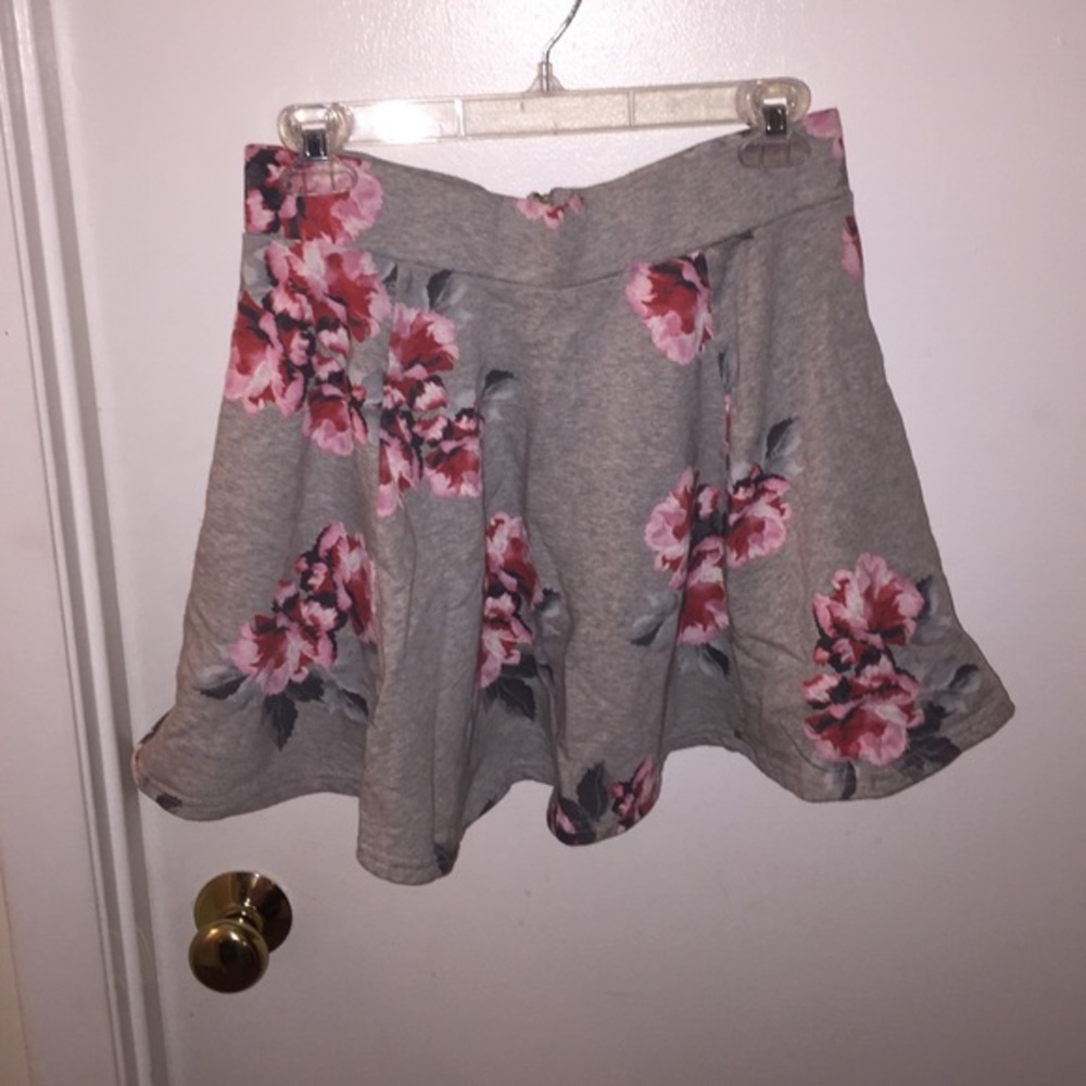 Flower skirt. Lol my roommate not included